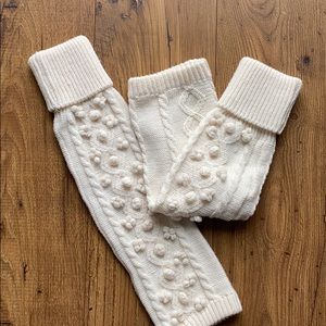 Tall knit leg warmers